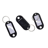 100pcs Removable Waterproof Key Tags ID Name Card Tags Mark Label Black