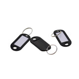100pcs Removable Waterproof Key Tags ID Name Card Tags Mark Label Black