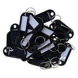 100pcs Removable Waterproof Key Tags ID Name Card Tags Mark Label Black