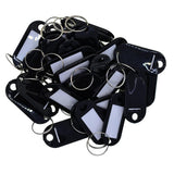 100pcs Removable Waterproof Key Tags ID Name Card Tags Mark Label Black