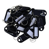100pcs Removable Waterproof Key Tags ID Name Card Tags Mark Label Black