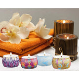 Maxbell 4 Pieces Scented Candles Gift Set Natural Soy Wax Portable Travel Tin Candle