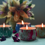 Maxbell 4 Pieces Scented Candles Gift Set Natural Soy Wax Portable Travel Tin Candle