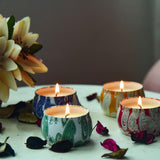 Maxbell 4 Pieces Scented Candles Gift Set Natural Soy Wax Portable Travel Tin Candle