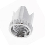 Maxbell 2pcs Brass Airbrush Crown Shape Needle Cap Air Brush Accessories Part Silver