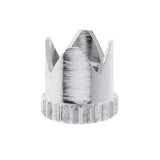 Maxbell 2pcs Brass Airbrush Crown Shape Needle Cap Air Brush Accessories Part Silver