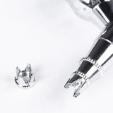 Maxbell 2pcs Brass Airbrush Crown Shape Needle Cap Air Brush Accessories Part Silver