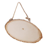 Maxbell Large Oval Natural Wood Log Slice Tree Bark Slices Decorative Wedding Sign Plaque RUSTIC Handing Decorations DIY Pyrography Art - Aladdin Shoppers