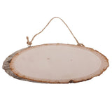 Maxbell Large Oval Natural Wood Log Slice Tree Bark Slices Decorative Wedding Sign Plaque RUSTIC Handing Decorations DIY Pyrography Art - Aladdin Shoppers
