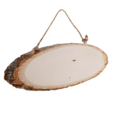 Maxbell Large Oval Natural Wood Log Slice Tree Bark Slices Decorative Wedding Sign Plaque RUSTIC Handing Decorations DIY Pyrography Art - Aladdin Shoppers