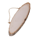 Maxbell Large Oval Natural Wood Log Slice Tree Bark Slices Decorative Wedding Sign Plaque RUSTIC Handing Decorations DIY Pyrography Art - Aladdin Shoppers
