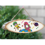 Maxbell Large Oval Natural Wood Log Slice Tree Bark Slices Decorative Wedding Sign Plaque RUSTIC Handing Decorations DIY Pyrography Art - Aladdin Shoppers