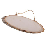 Maxbell Large Oval Natural Wood Log Slice Tree Bark Slices Decorative Wedding Sign Plaque RUSTIC Handing Decorations DIY Pyrography Art - Aladdin Shoppers