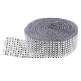 Maxbell 10 Yard 8 Rows Silver Diamond Mesh Wrap Roll Rhinestone Ribbon Sewing Trim Embellishment for Party Decoration, Wedding Cake, Art Craft 4cm Wide - Aladdin Shoppers