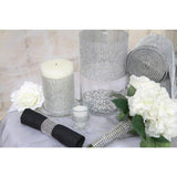 Maxbell 10 Yard 8 Rows Silver Diamond Mesh Wrap Roll Rhinestone Ribbon Sewing Trim Embellishment for Party Decoration, Wedding Cake, Art Craft 4cm Wide - Aladdin Shoppers
