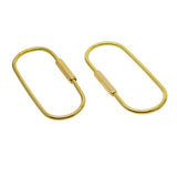 Maxbell 2 Set Gold Mini Key Chain Making Carabiner, Screw Locking Carabiner Keychain Key Rings DIY Craft Accessories - Multi-purpose and Fashionable - Aladdin Shoppers