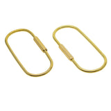 Maxbell 2 Set Gold Mini Key Chain Making Carabiner, Screw Locking Carabiner Keychain Key Rings DIY Craft Accessories - Multi-purpose and Fashionable - Aladdin Shoppers