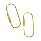 Maxbell 2 Set Gold Mini Key Chain Making Carabiner, Screw Locking Carabiner Keychain Key Rings DIY Craft Accessories - Multi-purpose and Fashionable - Aladdin Shoppers