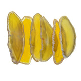 Maxbell 6Pc 2-3" Lemon Yellow Agate Slices Quartz Crystal Pendant Jewelry DIY Making - Aladdin Shoppers