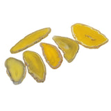 Maxbell 6Pc 2-3" Lemon Yellow Agate Slices Quartz Crystal Pendant Jewelry DIY Making - Aladdin Shoppers