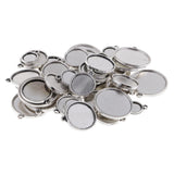 Maxbell 48 Pieces Vintage Double Sided Round Blank Cabochon Charms Beads Bezel Settings Tray DIY Pendant Base Jewelry Making Findings 12-25mm - Aladdin Shoppers