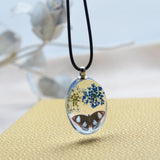 Maxbell Oval Shape Glass Necklace Pendants With Dried Flowers Design Time Gem Jewelry Making Supply Clear - Aladdin Shoppers