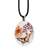 Maxbell Oval Shape Glass Necklace Pendants With Dried Flowers Design Time Gem Jewelry Making Supply Clear - Aladdin Shoppers