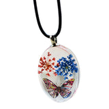 Maxbell Oval Shape Glass Necklace Pendants With Dried Flowers Design Time Gem Jewelry Making Supply Clear - Aladdin Shoppers