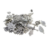 Maxbell Wholesale Jewelry Making Silver Charms Mixed Smooth Tibetan Silver Metal Charms Pendants DIY Necklace Bracelet Jewelry Making and Crafting, 100 Grams - Aladdin Shoppers