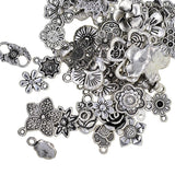 Maxbell 100g/Pack Alloy Assorted Flower Pendants Charms Handmade Accessory for DIY Necklace Earrings Wedding Bridal Hair Jewelry - Aladdin Shoppers