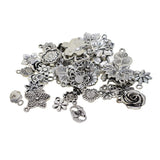 Maxbell 100g/Pack Alloy Assorted Flower Pendants Charms Handmade Accessory for DIY Necklace Earrings Wedding Bridal Hair Jewelry - Aladdin Shoppers