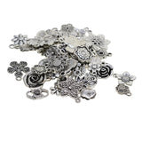 Maxbell 100g/Pack Alloy Assorted Flower Pendants Charms Handmade Accessory for DIY Necklace Earrings Wedding Bridal Hair Jewelry - Aladdin Shoppers