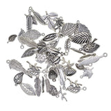 Maxbell 100g/Pack Alloy Assorted Leaves Pendants Charms Handmade Accessory for DIY Necklace Earrings Wedding Bridal Hair Jewelry - Aladdin Shoppers