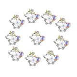 Maxbell 10 Pieces Alloy Fashion Bird Crystal Flatback Jewelry Accessory Rhinestone Flower Charms For Women Necklace Brooch Button Sewing Crafts Multicolor - Aladdin Shoppers