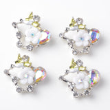 Maxbell 10 Pieces Alloy Fashion Bird Crystal Flatback Jewelry Accessory Rhinestone Flower Charms For Women Necklace Brooch Button Sewing Crafts Multicolor - Aladdin Shoppers