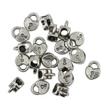 Maxbell 30 Piece Antique Silver Alloy Heart Lock Large Hole Beads with Bails Hanger Charms for DIY Necklace Bracelet Jewelry Making Beading Craft - Aladdin Shoppers