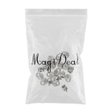 Maxbell 30 Piece Antique Silver Alloy Heart Lock Large Hole Beads with Bails Hanger Charms for DIY Necklace Bracelet Jewelry Making Beading Craft - Aladdin Shoppers