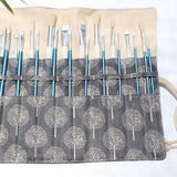 Maxbell 15x16 " 20 Slots Artist Paint Brushes Case Roll Up Pen Holder Canvas Pouch Bag for paint brushes, drawing pens, pencils or makeup brushes organizer - Aladdin Shoppers