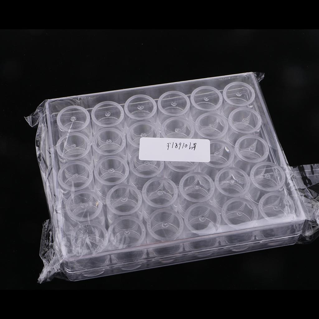 Maxbell Maxbell Plastic Storage Container Set Beads Storage Boxes & Organizers Transparent Bottles 30 Slots 6g Make Up Cosmetic Organizer Storage Box