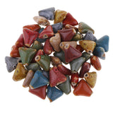 Maxbell 3x50 Pieces Flower Glaze Ceramic Beads Porcelain Bead for DIY Bracelet 15mm