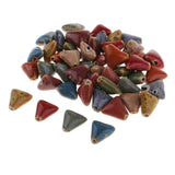 Maxbell 3x50 Pieces Flower Glaze Ceramic Beads Porcelain Bead for DIY Bracelet 15mm