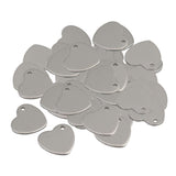 200x 14mm Metal Flat Heart Blank Stamping Charms Tag Pendants Jewelry Making