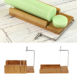 2Pcs Wooden Soap Cutter with Wire Slicer Soap Making Loaf Silicone Mold