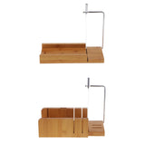2Pcs Wooden Soap Cutter with Wire Slicer Soap Making Loaf Silicone Mold