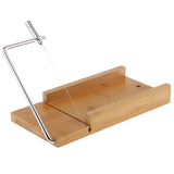 2Pcs Wooden Soap Cutter with Wire Slicer Soap Making Loaf Silicone Mold