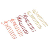Maxbell 6 Pieces Creative Hand Gestures Shaped Paper Clips School Office Stationery Student Supplies Multi-Color Decorative Memo Clips - Aladdin Shoppers