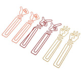 Maxbell 6 Pieces Creative Hand Gestures Shaped Paper Clips School Office Stationery Student Supplies Multi-Color Decorative Memo Clips - Aladdin Shoppers