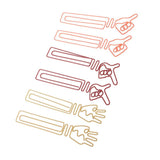 Maxbell 6 Pieces Creative Hand Gestures Shaped Paper Clips School Office Stationery Student Supplies Multi-Color Decorative Memo Clips - Aladdin Shoppers