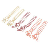 Maxbell 6 Pieces Creative Hand Gestures Shaped Paper Clips School Office Stationery Student Supplies Multi-Color Decorative Memo Clips - Aladdin Shoppers