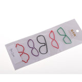 Maxbell 5 Pieces Creative Glasses Shaped Paper Clips School Office Stationery Student Supplies Multi-Color Decorative Memo Clips - Aladdin Shoppers